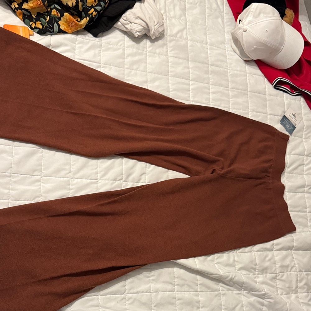 Brown Wide-Leg Pants